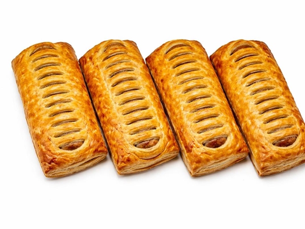 Frikandelbroodje bladerdeeg&nbsp;per 4